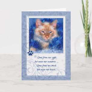Cartão Perda de Cat Siamese com Simpatia de Boa Azul