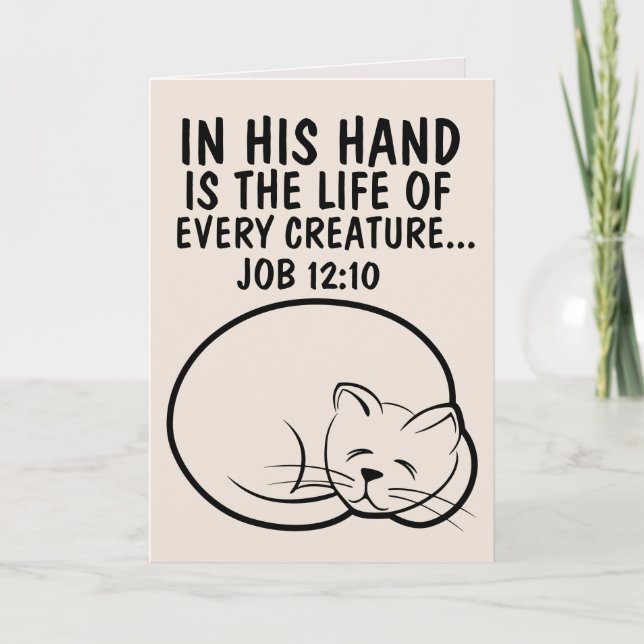 CARTÃO PERDA DE CONDOLÊNCIAS DE SIMPATIA DE GATO (Frente)