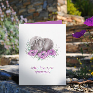 Cartão Perda de coração de cavalo salpia aquarela