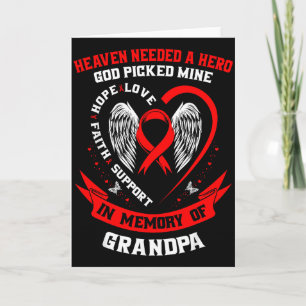 Cartão Perda De Ente Querido Vovô Conscientização Sobre D