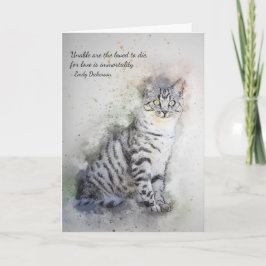 Cartão Perda de Simpatia Personalizada de Pet Cat (Tabby)