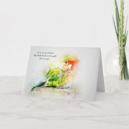 Cartão Perda de simpatia personalizada por Pet Bird