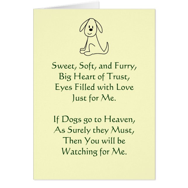 Cartão Perda de simpatia por cães (Frente)