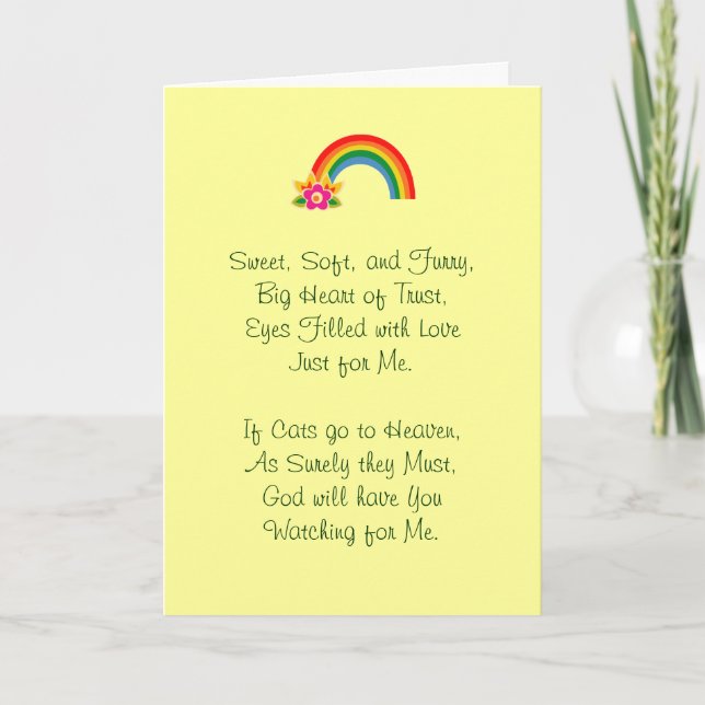 Cartão Perda de simpatia por gatos de estimação (Frente)