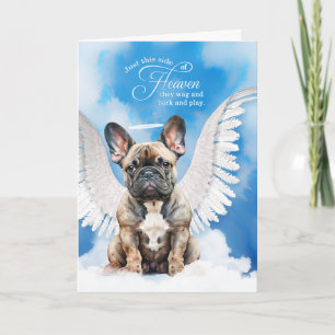 Cartão Perda de um Brindle French Bulldog Pet Sympathy