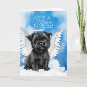 Cartão Perda de um Cachorro Affenpinscher Angel Pet Simpa