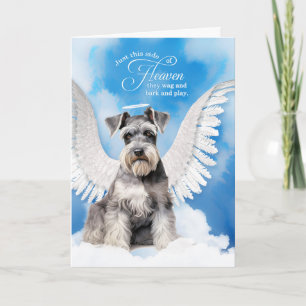 Cartão Perda de um cachorro Schnauzer Anjo Pet Simpatia