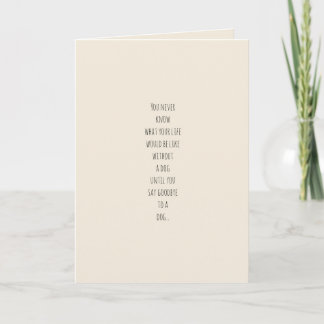 Cartão Perda de um cão