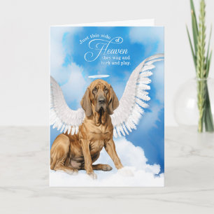 Cartão Perda de um Cão Bloodhound Anjo Pet Simpatia