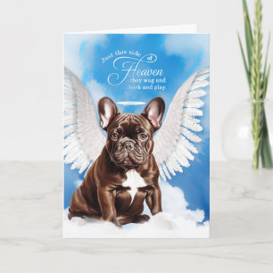 Cartão Perda de um Chocolate Francês Bulldog Pet Sympathy