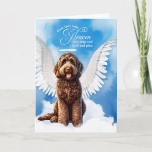 Cartão Perda de um Chocolate Labradoodle Dog Pet Sympathy