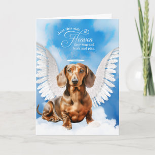 Cartão Perda de um Red Tan Dachshund Dog Pet Sympathy