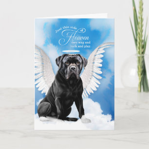 Cartão Perda de uma Simpatia de Pet Angel Corso Cane