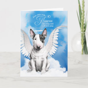Cartão Perda de uma Simpatia de Pet Angel Terrier Dog Bul