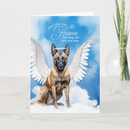 Cartão Perda de uma Simpatia de Pet Anjo Belga Malinois