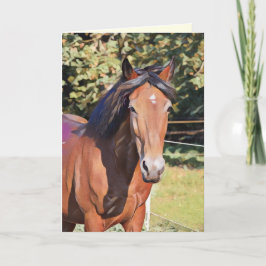 Cartão Perda de uma simpatia personalizada por cavalos ad