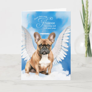 Cartão Perda de uma Simpatia Pet Fawn ou Tan French Bulld