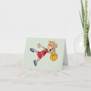 Cartão Perda Divertida da Bola de Basquete