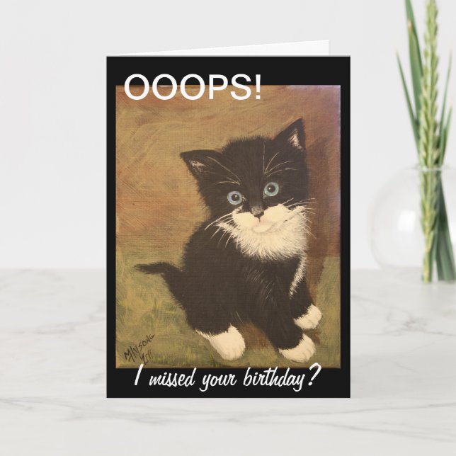 Cartão Perdi seu aniversário? (Frente)