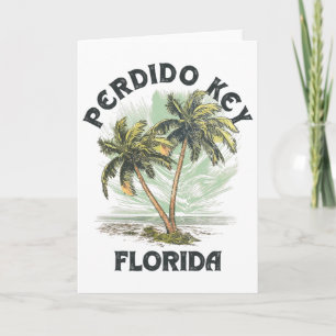 Cartão Perdido Key Florida Palmas Vintage Praia Para Home
