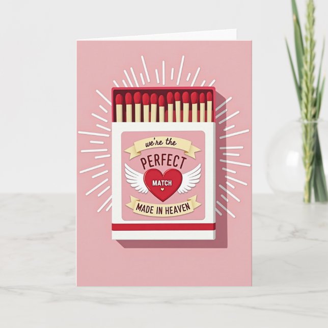 Cartão Perfect Love Match Made In Heaven Card (Frente)