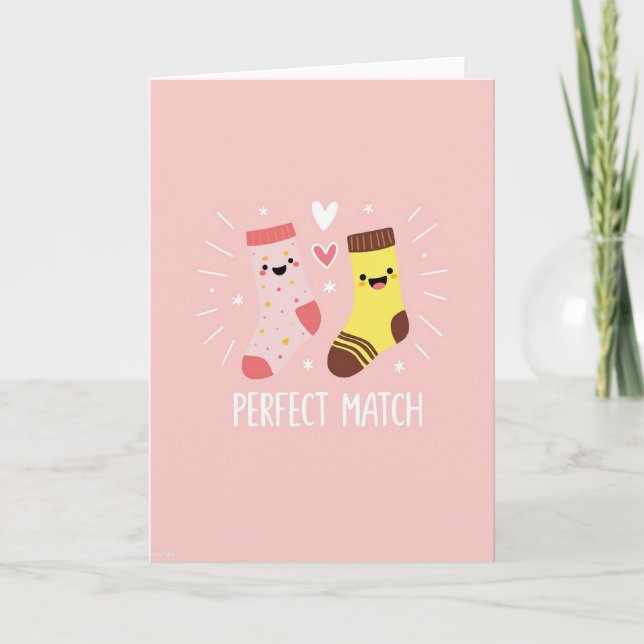 Cartão Perfect Match Socks Card (Frente)