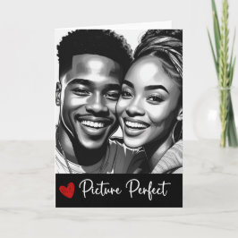 Cartão Perfeito de Imagem - Amor Preto (5"x7" dobr