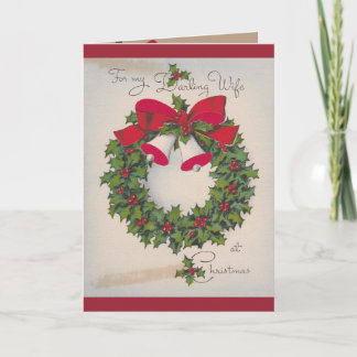 Cartão perfeito para sua esposa bonita