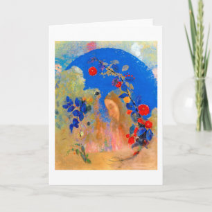 Cartão Perfil debaixo de um arco, Redon