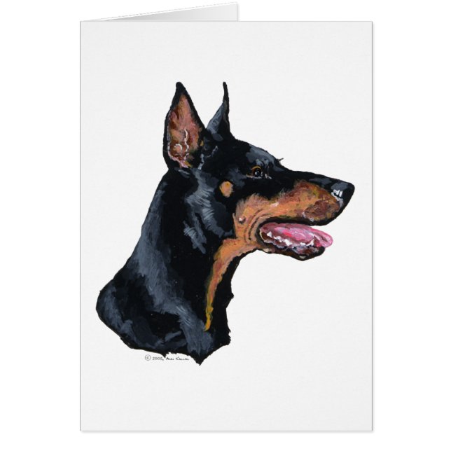 Cartão Perfil do Doberman Pinscher (Frente)