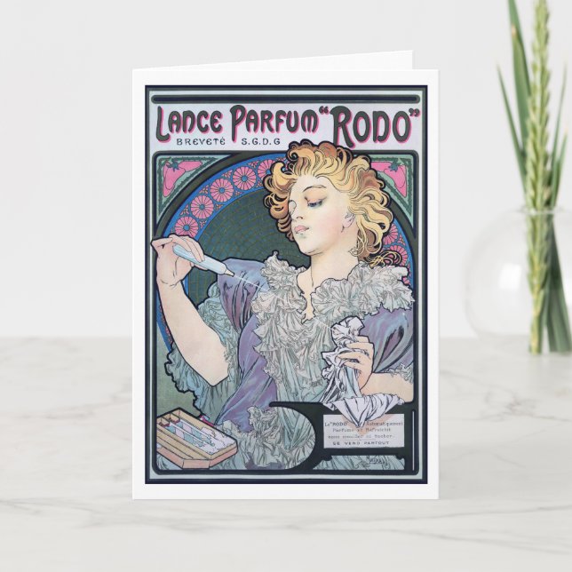Cartão Perfume, Alphonse Mucha (Frente)