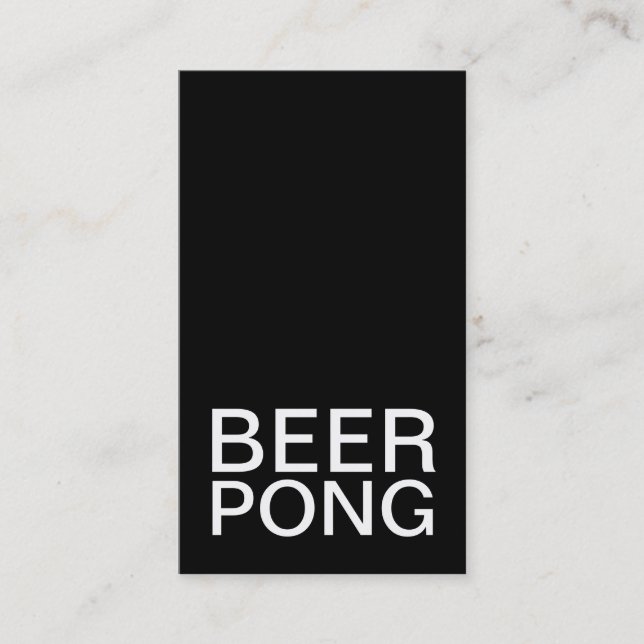 cartão perfurado com pong de cerveja (Frente)