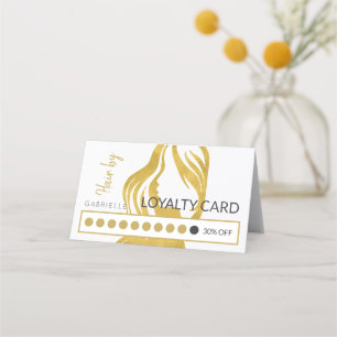 Cartão perfurado de fidelidade do cliente Hair Sal