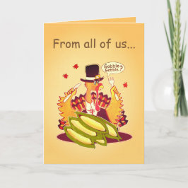 Cartão Pergrim Turkey (Ação de Graças)