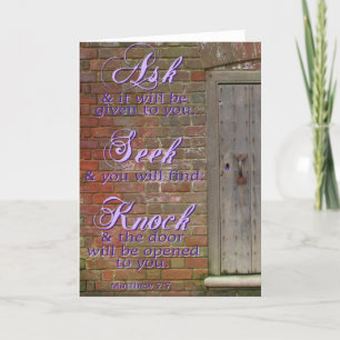 Cartão Perguntar Knock Greeting Card