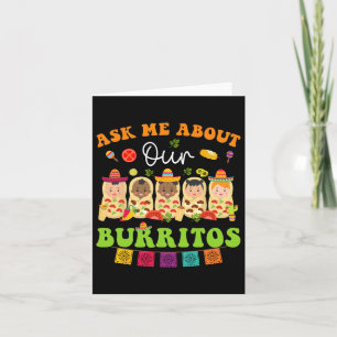 Cartão Pergunte-Me Sobre Burritos Mexicanos Taco Nicu Enf