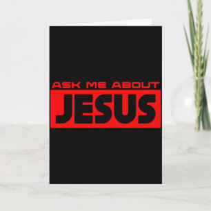 Cartão Pergunte-me Sobre Jesus Fé Cristã Evangelho Cristã