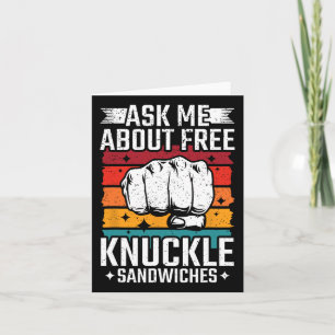 Cartão Pergunte-Me Sobre Sanduíches De Knuckle Gratuitos