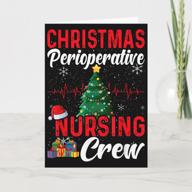 Cartão Perioperative Nurse Pre Op Nursing Christmas Crew  (Frente)