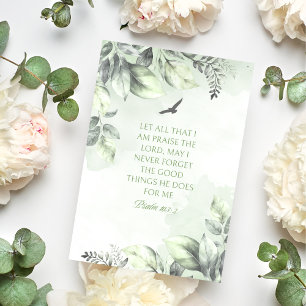 Cartão Permitam-me que enalteca o Lorde Psalm 103:2