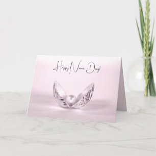 Cartão Pérola Do Dia De Nome Em Seashell