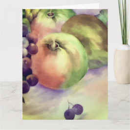 Cartão Pérolas de Uvas de Maçã Inspiradas - Colheita de F