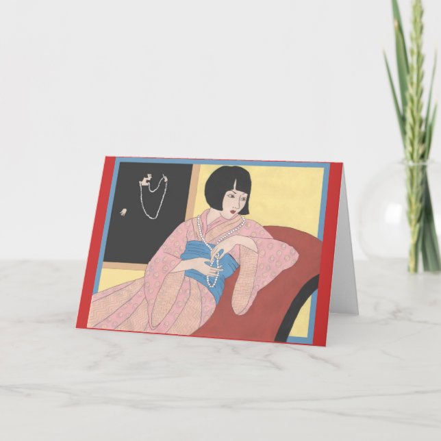 Cartão Pérolas do art deco (Frente)