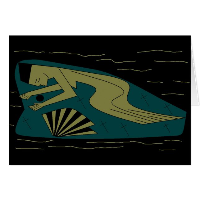 Cartão Pérolas e Cruzes Pretas (Frente Horizontal)