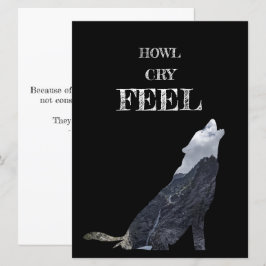 Cartão Perosnalizado, Wolf Howling Card