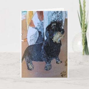 Cartão Perros en la Playa Pintura de Alfred Fox