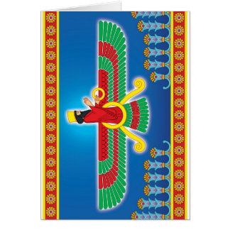 Cartão Persa Faravahar do Zoroastrian