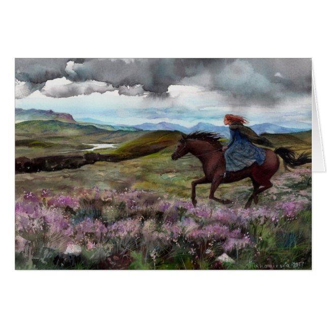 Cartão Perseguindo o vento (Frente Horizontal)