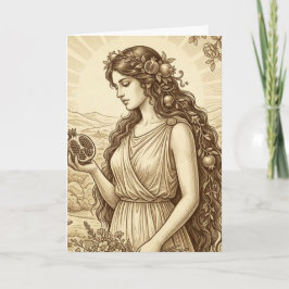 Cartão Persephone Greek Goddess Greeting Card