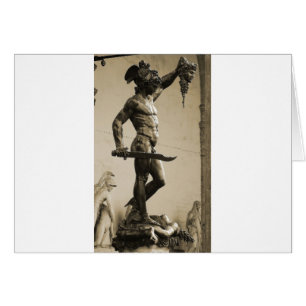 Cartão Perseus com a cabeça do Medusa